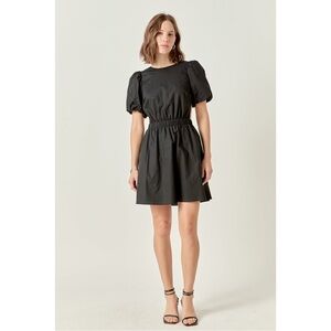 English Factory Cut Out Poplin Mini Dress S